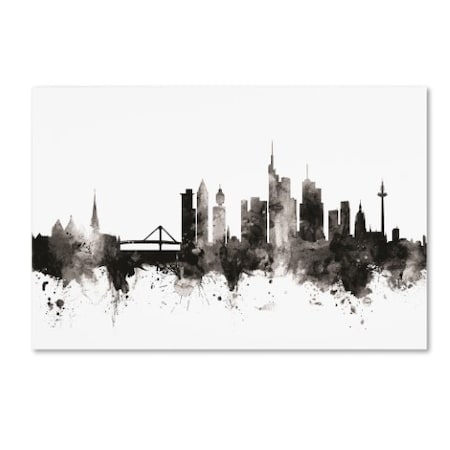 Michael Tompsett 'Frankfurt Germany Skyline III' Canvas Art,12x19